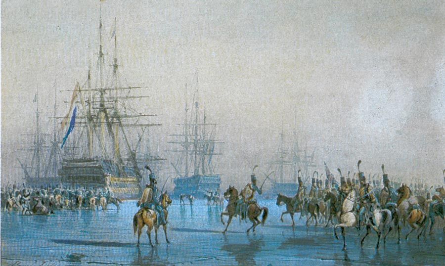 French Cavalry Once Captured a Fleet of Naval Ships Frozen in Ice