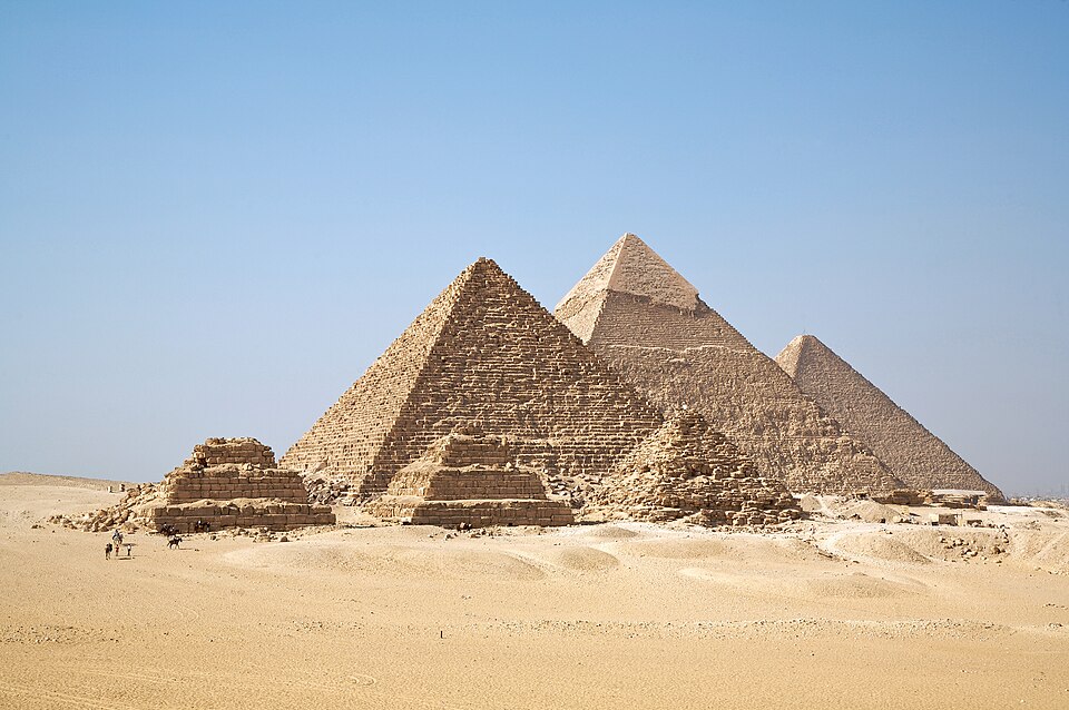The Great Pyramid of Giza once had a smooth white coating